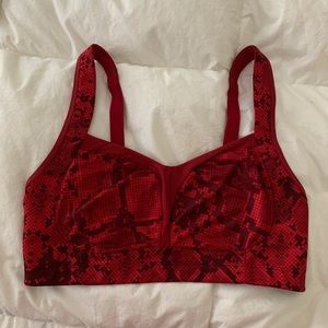 lululemon maroon snakeskin sports bra